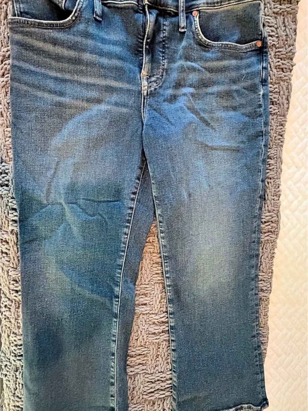 Madewell Mid-Rise Kick Out Jeans Boot Cut Blue Waist 31P